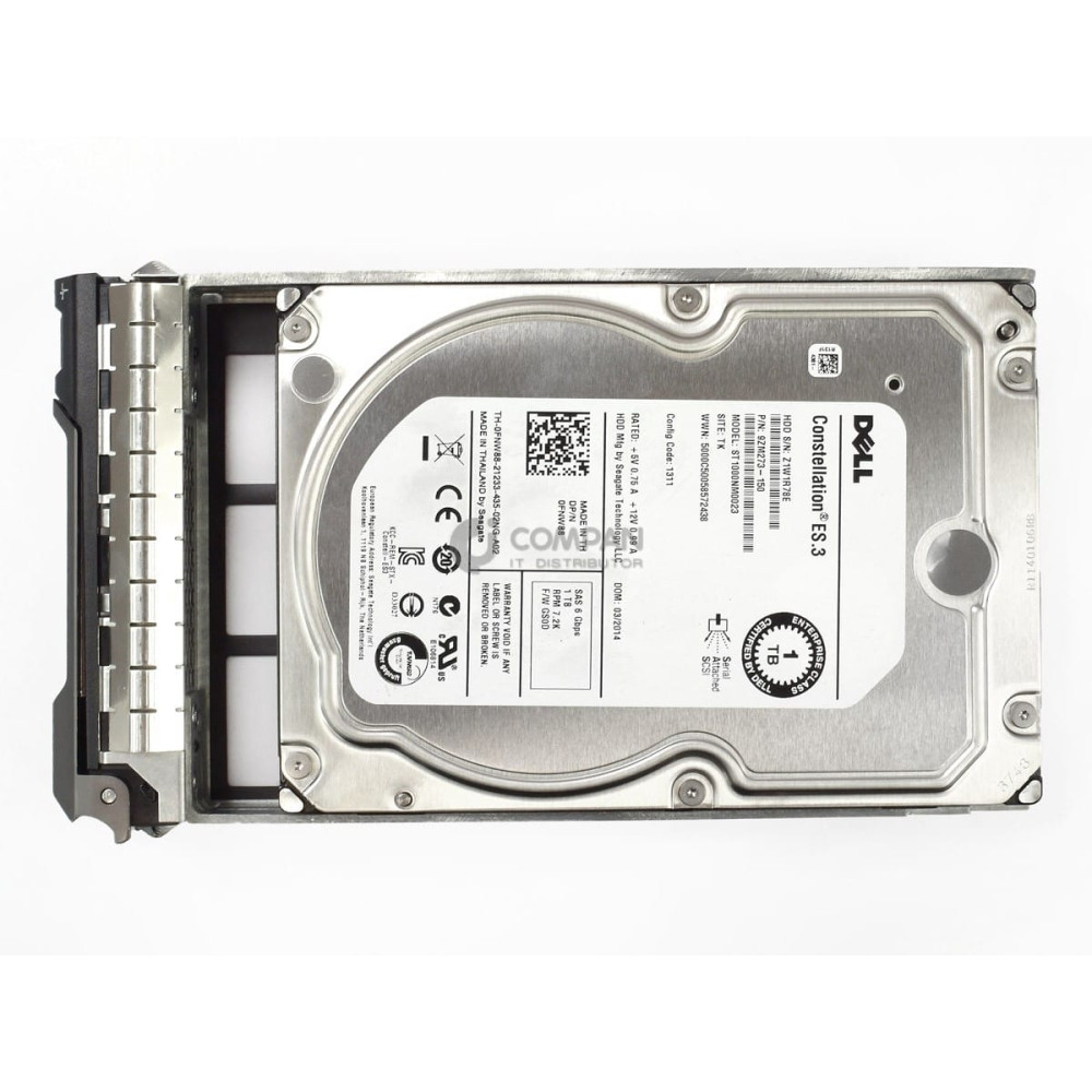 FNW88 DELL HDD 1TB 7.2K SAS 6G 3.5" SFF